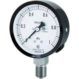 【長野計器】 長野計器 AC20-133-0MP 普通形圧力計 A枠立形 φ75 G3/8B -0.1～0Mpa 真空計