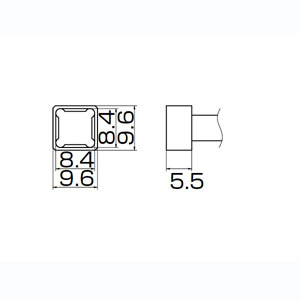 【白光 HAKKO】白光 T12-1209 クワッド T12シリーズ交換こて先 HAKKO｜あきばお～支店