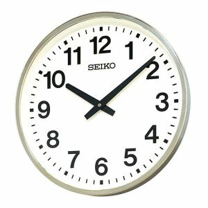 【セイコー SEIKO】 セイコー KH411S 大型屋外防雨型オフィスクロック 直径450×78 金属枠 メーカー直送 代引不可 沖縄離島不可