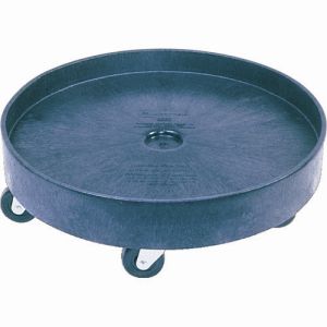 【ラバーメイド Rubbermaid】 ラバーメイド 2650 ラウンドブルートコンテナ用ドーリー ドラム式 ブラック メーカー直送 代引不可 沖縄離島不可