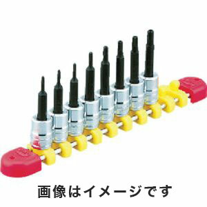 【KTC 京都機械工具】 KTC TBT2L08TH 6.3sq. ロングT型 いじり止め トルクス ビットソケットセット 8コ組