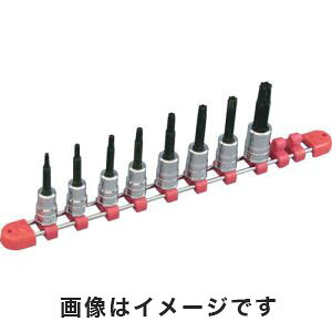 【KTC 京都機械工具】KTC TBT3L08TH 9.5sq. ロングT型 いじり止め トルクス ビットソケットセット 8コ組|あきばお~支店