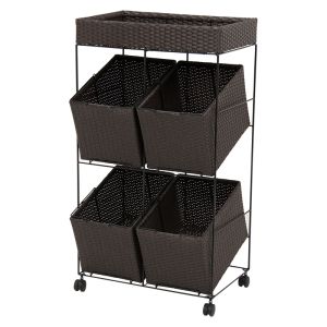 送料無料！！ 【萩原】 萩原 RAN-2426DBR ランドリーラック ダークブラウン メーカー直送 代引不可 北海道沖縄離島不可【smtb-u】