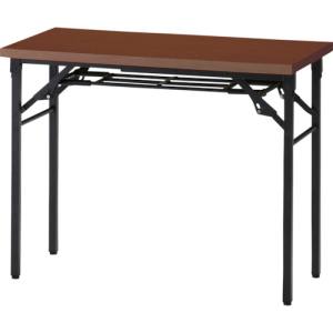 【トラスコ中山 TRUSCO】 トラスコ TSTT0945WN 折りたたみ会議テーブル 900X450XH700 棚板付 ウォールナット TRUSCO メーカー直送 代引不可 北海道沖縄離島不可