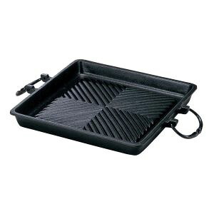 【アサヒ ASAHI】 アサヒ 鉄 焼肉プレート 角型 35cm