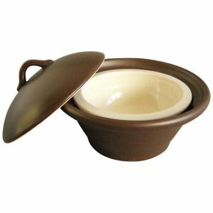 【ミナミ産業】 ミナミ産業 萬来鍋 丸型こげ茶 蒸気二重鍋方式 大 2～4人前用