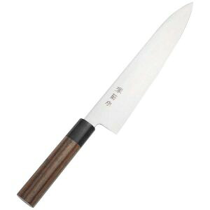 【河村刃物】 河村刃物 堺 菊守 和式 牛刀 両刃 紫檀柄 21cm