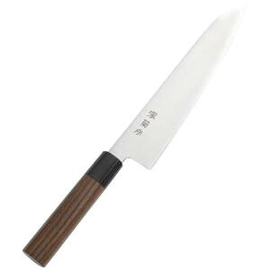 送料無料！！ 【河村刃物】 河村刃物 堺 菊守 モリブデン鋼 和式 紫檀柄 切付牛刀 21cm【smtb-u】