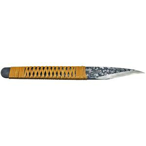 【伝匠】 伝匠 籐巻切出 鎚目仕上 曲刃 安来鋼白紙2号 8分 24mm 2.3mm厚