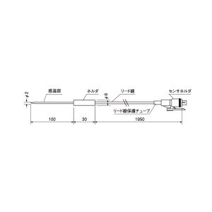 【チノー CHINO】 チノー MR9301D10 カードロガー用 針状温度センサ