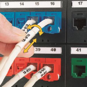 【パンドウイット PANDUIT】 パンドウイット R100X225V1T 熱転写プリンタ用回転ラベル 白 印字部25.4×19.1 2500枚