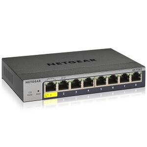 【ネットギア NETGEAR】ネットギア GS108T-300JPS スイッチングハブ ギガビット8ポートスマート PoE受電対応 L2 VLAN QoS ACL IGMP Insight｜あきばお～支店