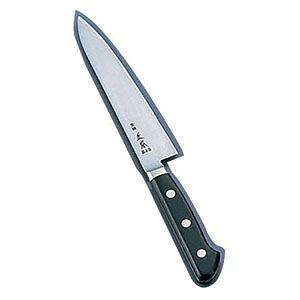 【正本】 正本 ハイパーモリブデン鋼 ツバ付 ペティナイフ 両刃 12cm