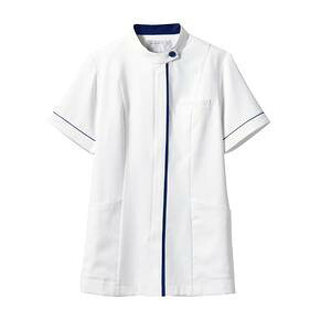 【住商モンブラン】 住商モンブラン 73-2068 ジャケット レディス 半袖 白 ネイビー LLサイズ