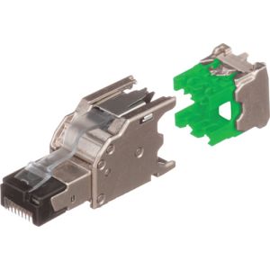 【パンドウイット PANDUIT】 パンドウイット FPE6X88MTG-X PROFINET カテゴリ5Eかんたん成端シールドモジュラープラグ 適用導線:22AWG単線 10個入り