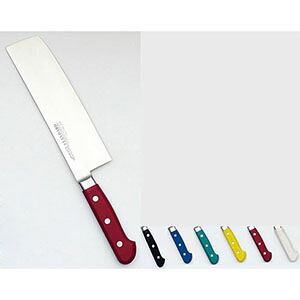 【實光】 實光 堺實光 スタンダード 抗菌 プラ柄 菜切 両刃 18cm 緑 56065