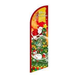 【のぼり屋工房】 のぼり屋工房 セイルバナー大 MerryChristmasスノードー 25839
