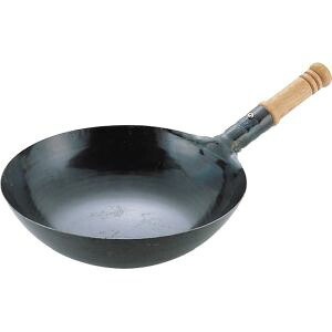 【山田工業所】 山田工業所 鉄 打出 木柄 北京鍋 1.2mm 33cm