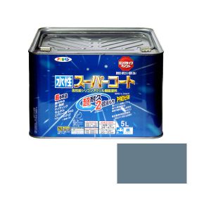 【アサヒペン】 アサヒペン 水性スーパーコート 5L ブルーグレー