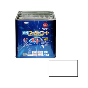 【アサヒペン】 アサヒペン 水性スーパーコート 10L ツヤ消し白