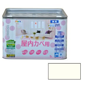 【アサヒペン】 アサヒペン New水性インテリア屋内カベ5Lミルキーホワイト