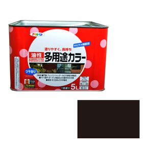 【アサヒペン】 アサヒペン 油性多用途カラー 5L 黒