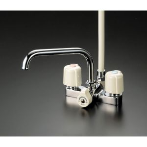【KVK】 KVK KF14ZER3 寒 デッキ2ハンドルシャワー300P付