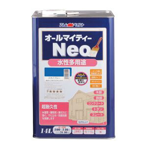 【アトムペイント】 アトムペイント 水性オールマイティーネオ 14L スカイブルー