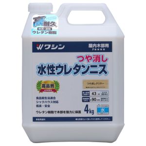 送料無料！！ 【和信ペイント】 和信ペイント #941855 水性ウレタンニス 艶消クリヤー 4kg【smtb-u】