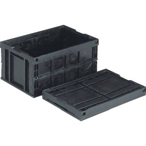 【サンコー】 サンコー 550460BK00 BK 折りたたみコンテナー 550460 オリコン75B BK 導電 メーカー直送 代引 北海道沖縄離島不可