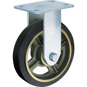 【ハンマーキャスター HAMMER CASTER】 ハンマーキャスター 500HPR-CR200 重荷重用固定式ゴム車輪 イモノホイール ラジアルボールベアリング 200mm