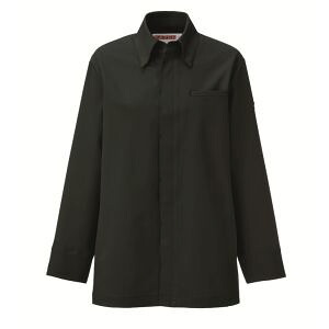 【カゼン KAZEN】 カゼン 618-45 衿付きコックコート ブラック 4Lサイズ KAZEN