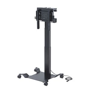 【サンワサプライ SANWA SUPPLY】 サンワサプライ CR-PL41BK 電動昇降ディスプレイスタンド キャスター付き