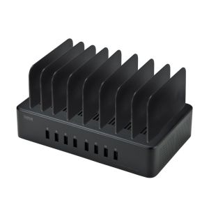 【サンワサプライ SANWA SUPPLY】 サンワサプライ ACA-STN74BK USB充電スタンド 8ポート 合計19.2A 高耐久タイプ
