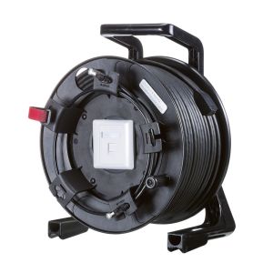 【サンワサプライ SANWA SUPPLY】 サンワサプライ KB-MKE21BK LANケーブル 屋外用巻取り延長CAT6A