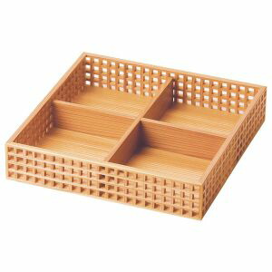 【ヤマコー 用美 YAMACO】 ヤマコー 新 細目 ささめ 格子盛器 四ツ切 27584 用美