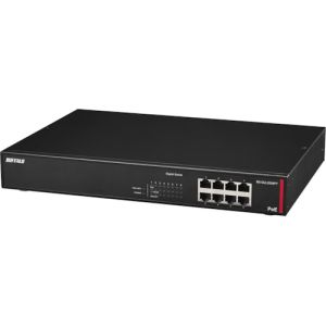 【バッファロー BUFFALO】 バッファロー BS-GUL2008PT 法人向け Giga対応 Layer2 アンマネージPoEスイッチ 8ポート