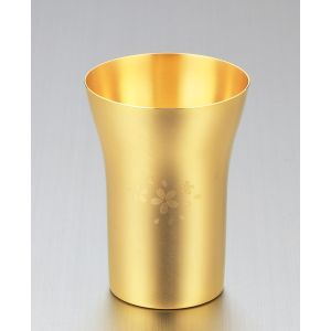 【タマハシ】 タマハシ 金の贅 桜 18-8ステンレス金メッキ仕上げ タンブラー 小 桜 SK-002