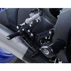 【R&G アールアンドジー】 R&G RG-RSET09BK 可変レーシングステップキット ブラック YZF-R6(06-16)