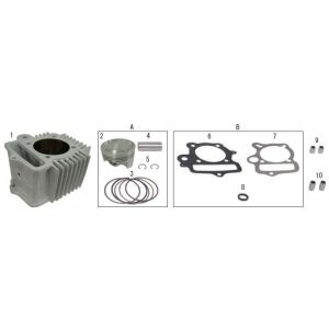 【SPタケガワ TAKEGAWA】 SP武川 SPタケガワ 01-04-8225 シリンダーキット 124cc 12Vモンキー(Super+R/R-Stage+D専用)