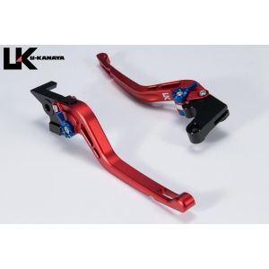 【ユーカナヤ U-KANAYA】 ユーカナヤ　YA014-085-0515 レバーセット GPタイプ/ロング RD/GD (ツヤケシ) YZF-R1 15-24