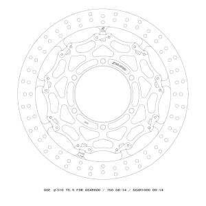 【ゲイルスピード GALE SPEED】 ゲイルスピード GSBDF0008R クロスロックディスクローターFφ310 R T\u003d5.5 F)GSXR1000 09-14/GSXR600 08-14