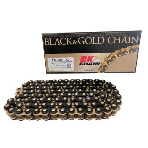 【江沼チェーン】 江沼チェーン 428SR-X2(BK/GP) チェーン 428SRX2 BLK&GLD 108L MLJ EKチェーン