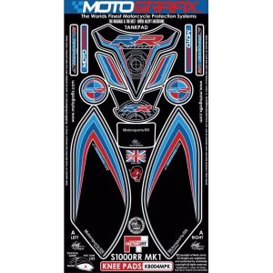 【モトグラフィックス MOTOGRAFIX】 モトグラフィックス MT-KB004MPK ボディパッド KNEE S1000RR 09-11