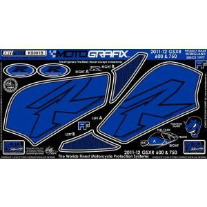 【モトグラフィックス MOTOGRAFIX】 モトグラフィックス MT-KS001B ボディパッド KNEE GSX-R600/750 L1/L2(11-