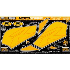 【モトグラフィックス MOTOGRAFIX】 モトグラフィックス MT-KS001Y ボディパッド KNEE GSX-R600/750 L1/L2(11-