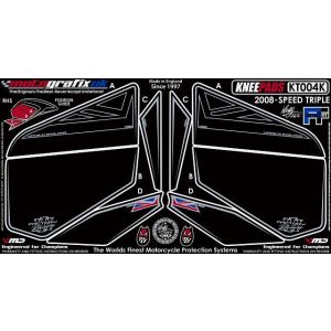 【モトグラフィックス MOTOGRAFIX】 モトグラフィックス MT-KT004K ボディパッド KNEE SPEED TRIPLE 08-