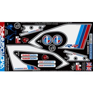 【モトグラフィックス MOTOGRAFIX】 モトグラフィックス MT-NB010MW ボディパッド FRONT S1000RR 15-