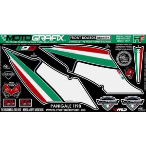 【モトグラフィックス MOTOGRAFIX】 モトグラフィックス MT-ND015TK ボディパッド FRONT 1199PANIGALE 12-