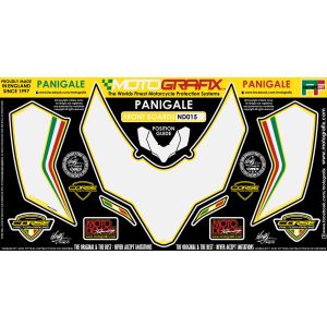 【モトグラフィックス MOTOGRAFIX】 モトグラフィックス MT-ND015WY ボディパッド FRONT 1199/899 PANIGALE 12-/14-